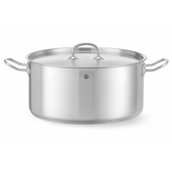 Garnek niski z pokrywą HENDI Kitchen Line 12L 320x(H)150mm