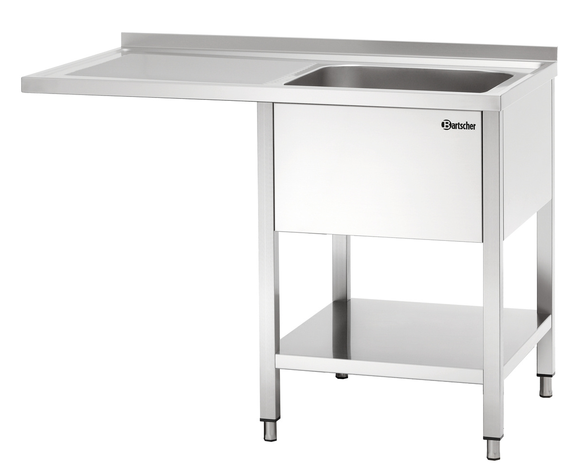 Stół ze zlewem 1-komorowy z ociekaczem prawy 1200x700mm Bartscher