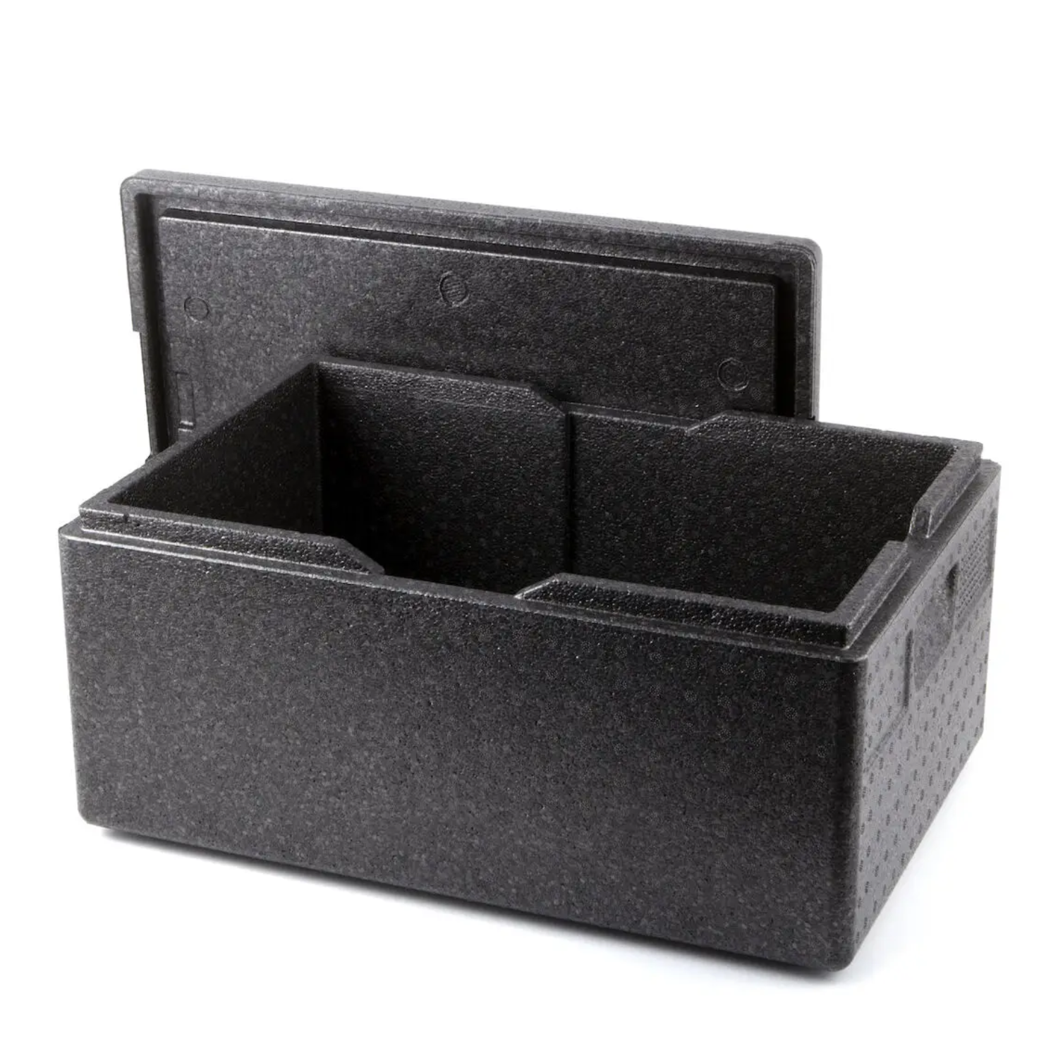 Pojemnik termoizolacyjny z piocelanu HENDI Kitchen Line GN 1/1 46L czarny 600x400x(H)320mm