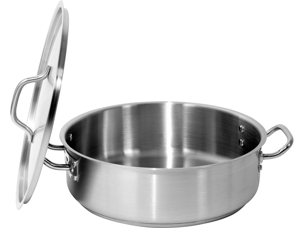GARNEK NISKI DO DUSZENIA Z POKRYWKĄ ZE STALI NIERDZEWNEJ 36X11CM 11,2L YATO