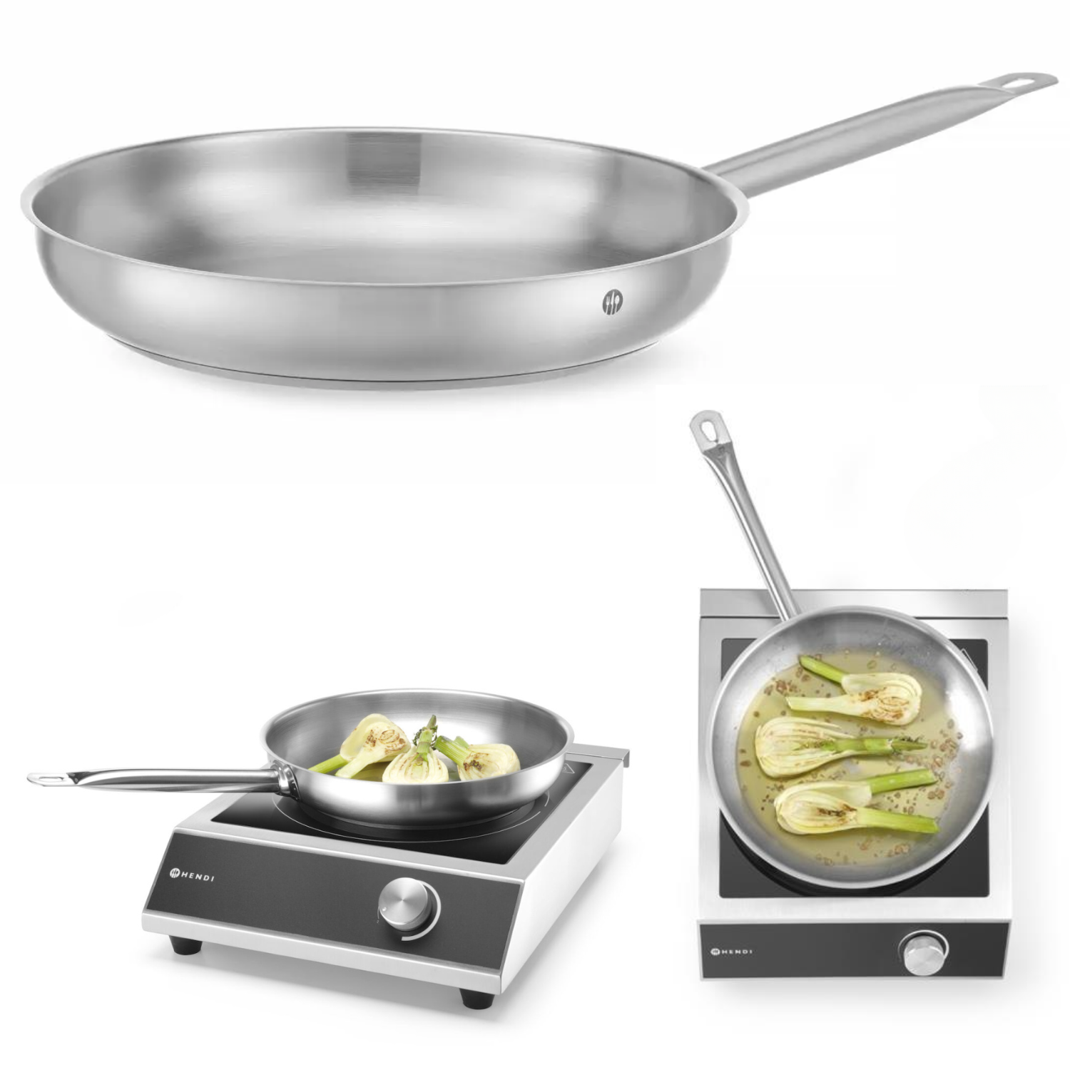 Patelnia bez pokrywki HENDI Kitchen Line 3,6L 32cm 320x(H)50mm