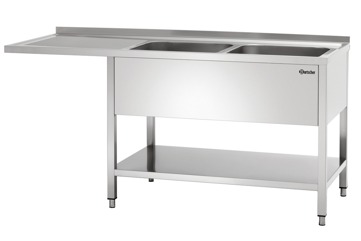 Stół ze zlewem 2-komorowy z ociekaczem prawy 1800x700mm Bartscher