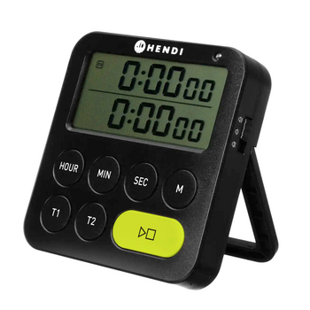 Timer Minutnik dwuzakresowy HENDI czarny 82x20x(H)86mm