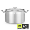 Garnek średni z pokrywką HENDI Profi Line 10L 280x(H)170mm