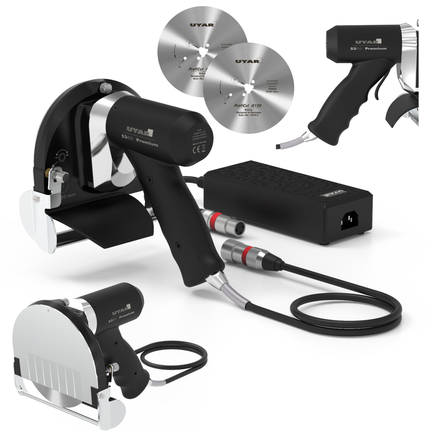 Nóż do kebaba elektryczny UYAR S380+ Premium 2 gen. 120MM IP64 130W