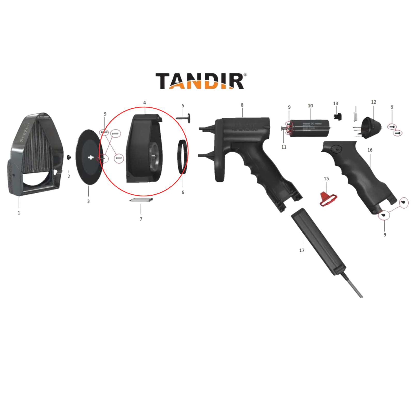 Głowica obudowa ostrza do noża Tandir TANDIR120 120mm