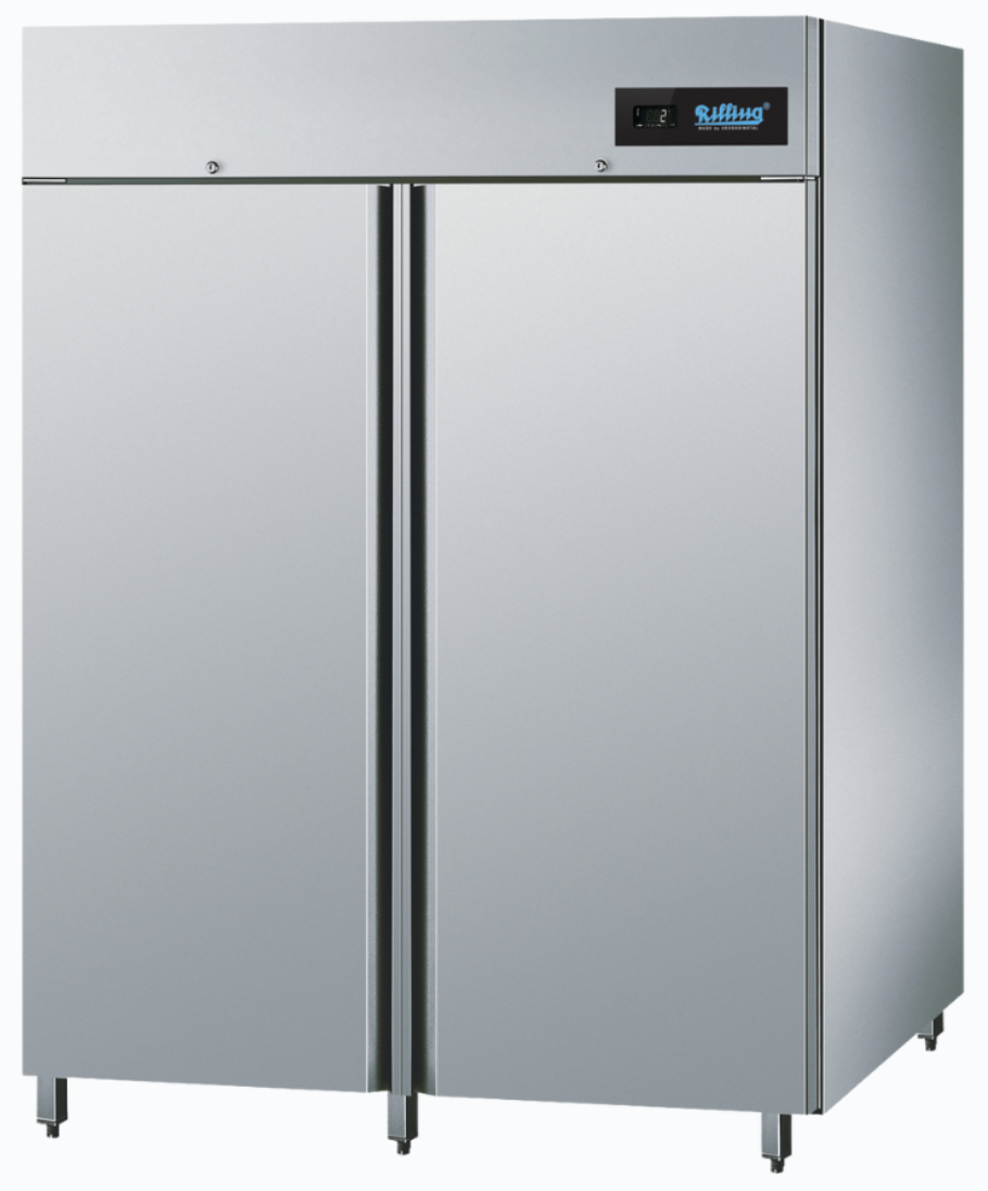 Szafa mroźnicza 2-drzwiowa, drzwi pełne ze stali nierdzewnej | GN 2/1 | 1400 L | Linia 1300 | RILLING AHK MT130 0002