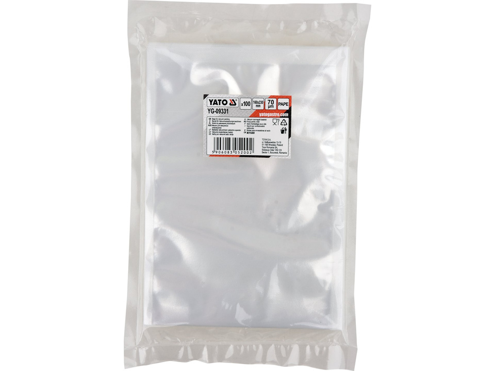 WORKI DO PAKOWAREK KOMOROWYCH 160X230 70UM PAPE, 100SZT YATO