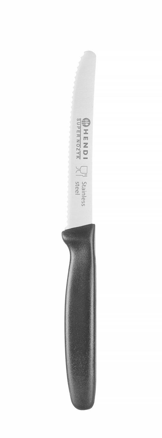 Nóż uniwersalny HENDI ząbkowany czarny (L)220mm