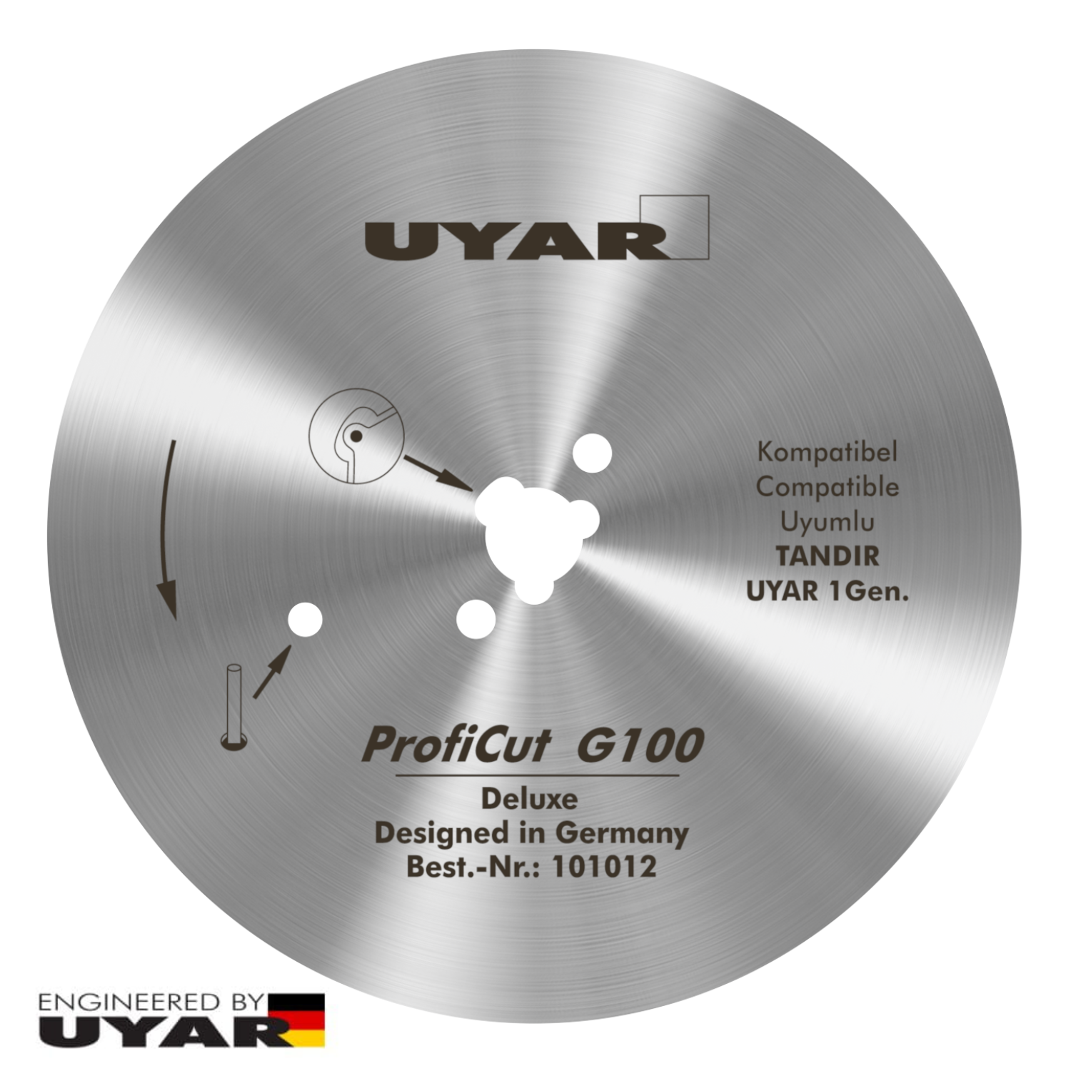 Ostrze gładkie 100mm, oryginalne, UYAR ProfiCut G100 Deluxe (2 gen.)