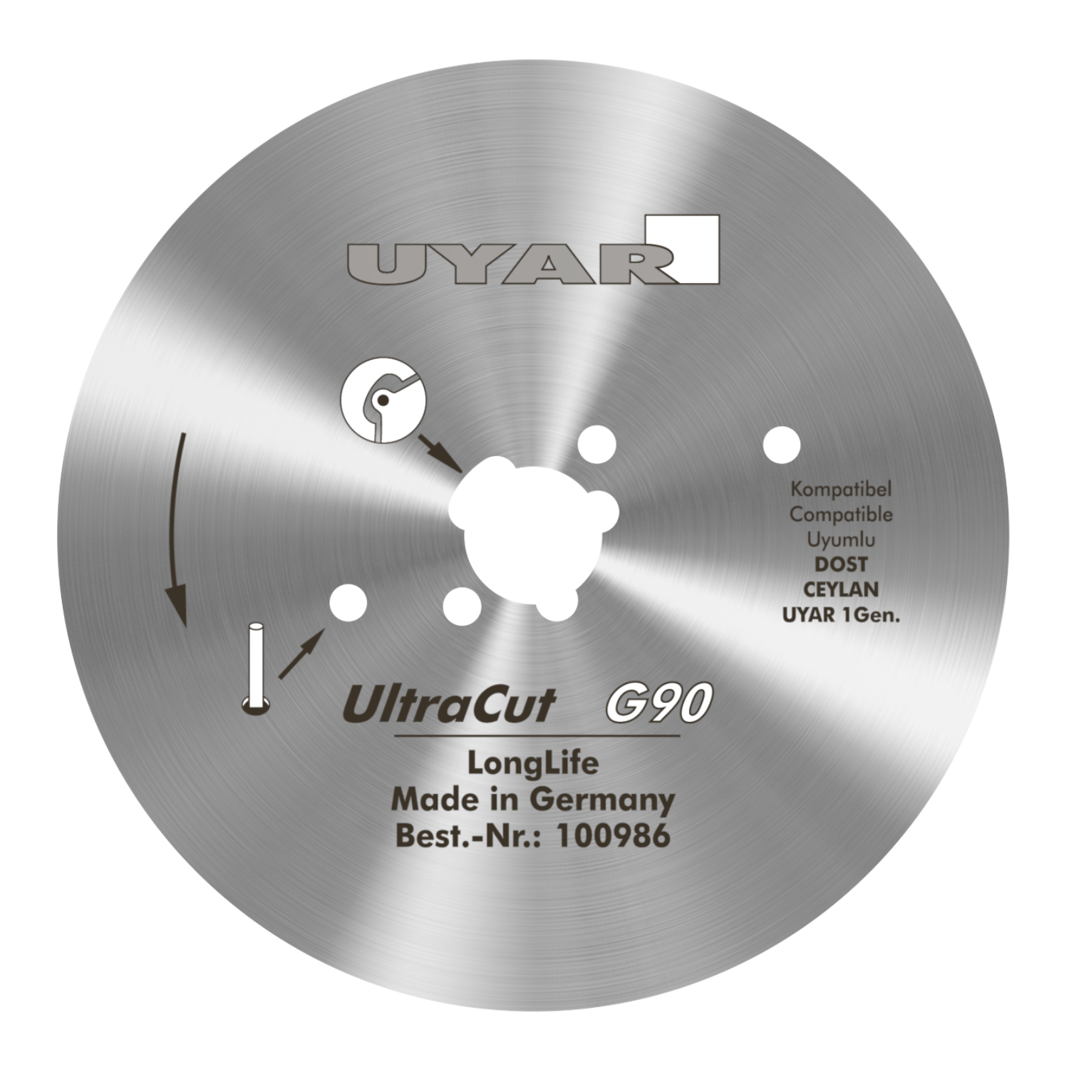 Ostrze gładkie 90mm, oryginalne, UYAR UltraCut G90 LongLife (2 gen.)