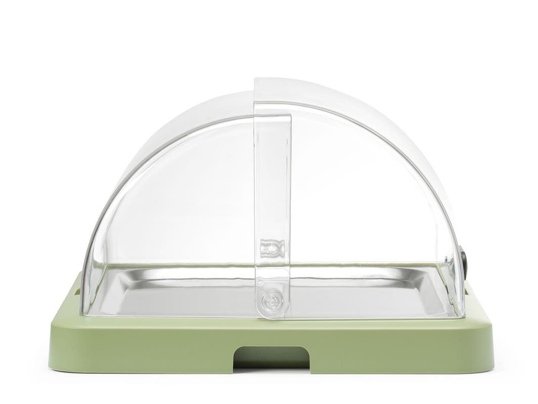 Pojedyncza witrynka chłodząca roll-top Duo, HENDI UNIQ, prostokątna, zielony 460x355x(H)220mm