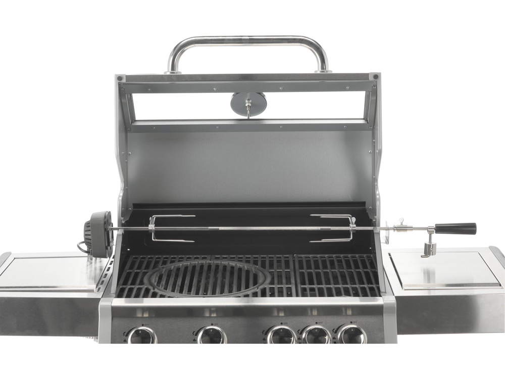 GRILL GAZOWY 4+1 STAL NIERDZEWNA 14,2KW, Z SZYBĄ YATO