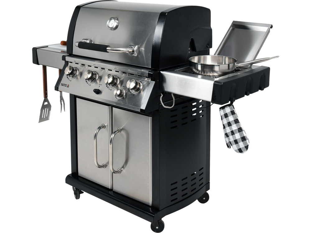 GRILL GAZOWY 4+1 STAL NIERDZEWNA 17,5KW YATO
