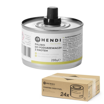 Paliwo do podgrzewaczy z knotem - puszka HENDI czas spalania ok. 6 godzin 24 szt