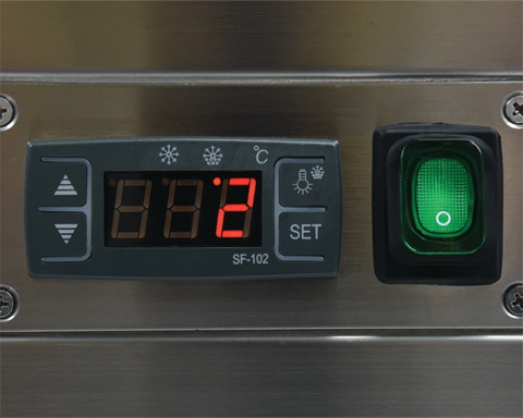 WITRYNA CHŁODNICZA 400L 90X80X144 CZARNA YATO