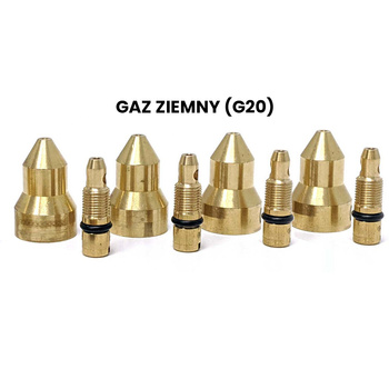 Zestaw dysz na gaz ziemny do GD4 POTIS