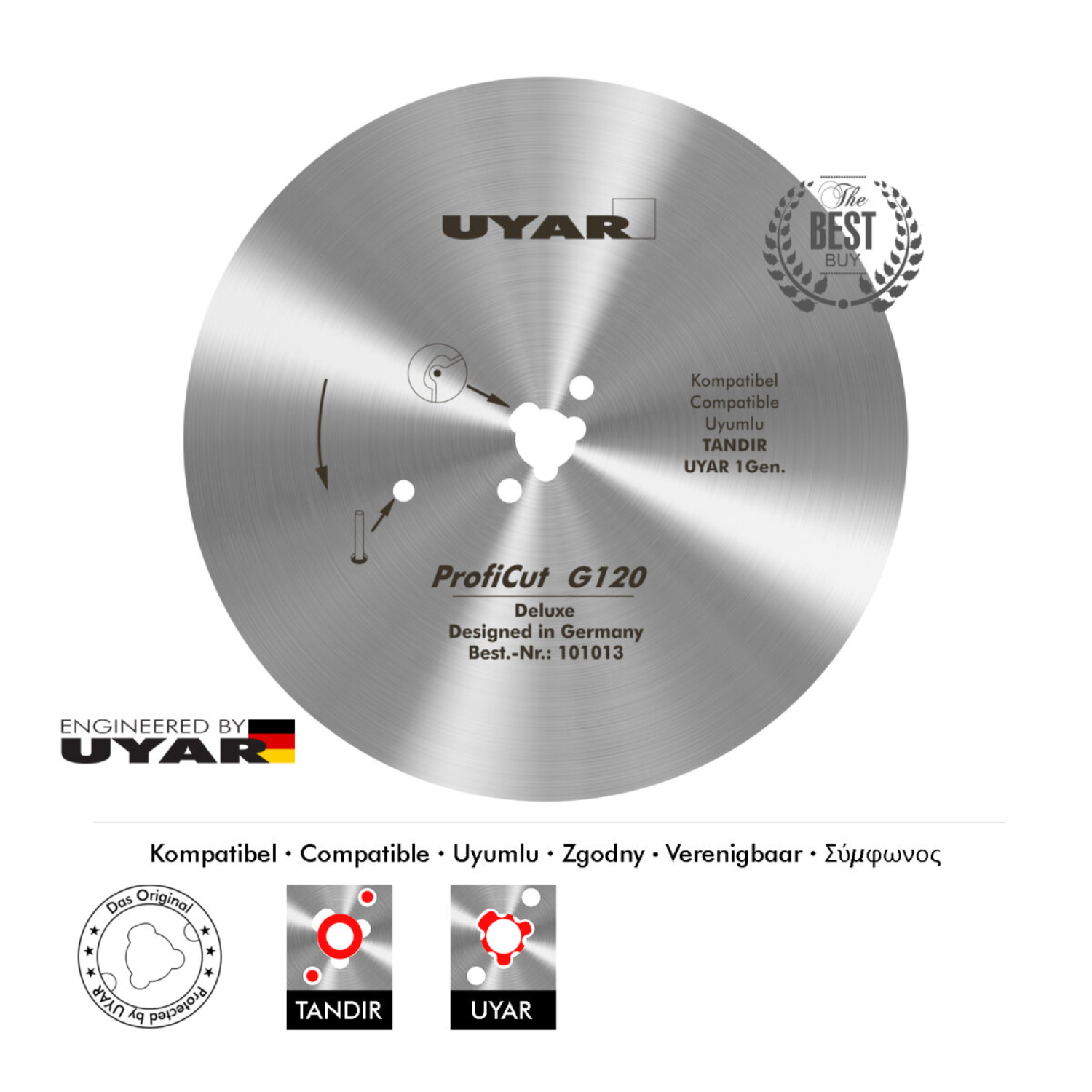 Ostrze gładkie 120mm, oryginalne, UYAR ProfiCut G120 Deluxe (2 gen.)