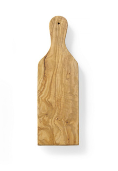 Deska do serwowania z drewna oliwnego z uchwytem HENDI 350x120x(H)18mm