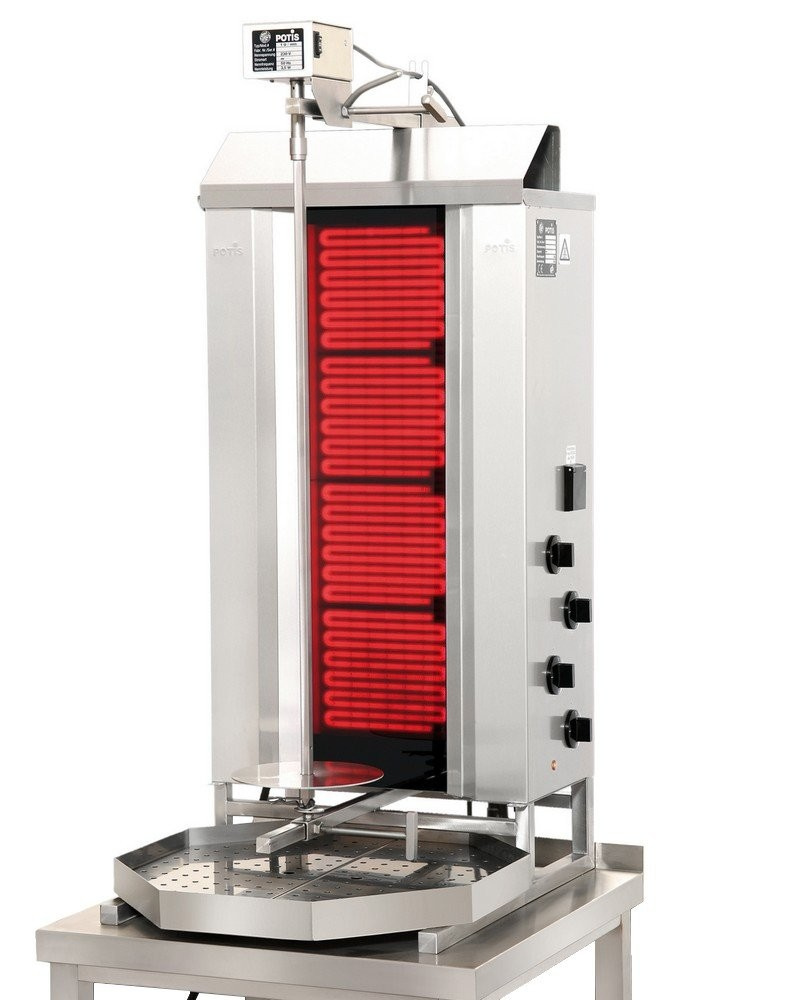 Opiekacz elektryczny do kebaba, ceramiczny, do 50 kg, 7,6 kW, POTIS CE4