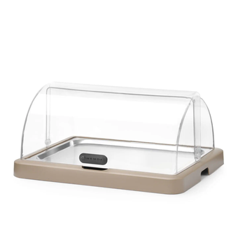 Pojedyncza witrynka chłodząca roll-top Duo, HENDI UNIQ, prostokątna, beżowy 460x355x(H)220mm