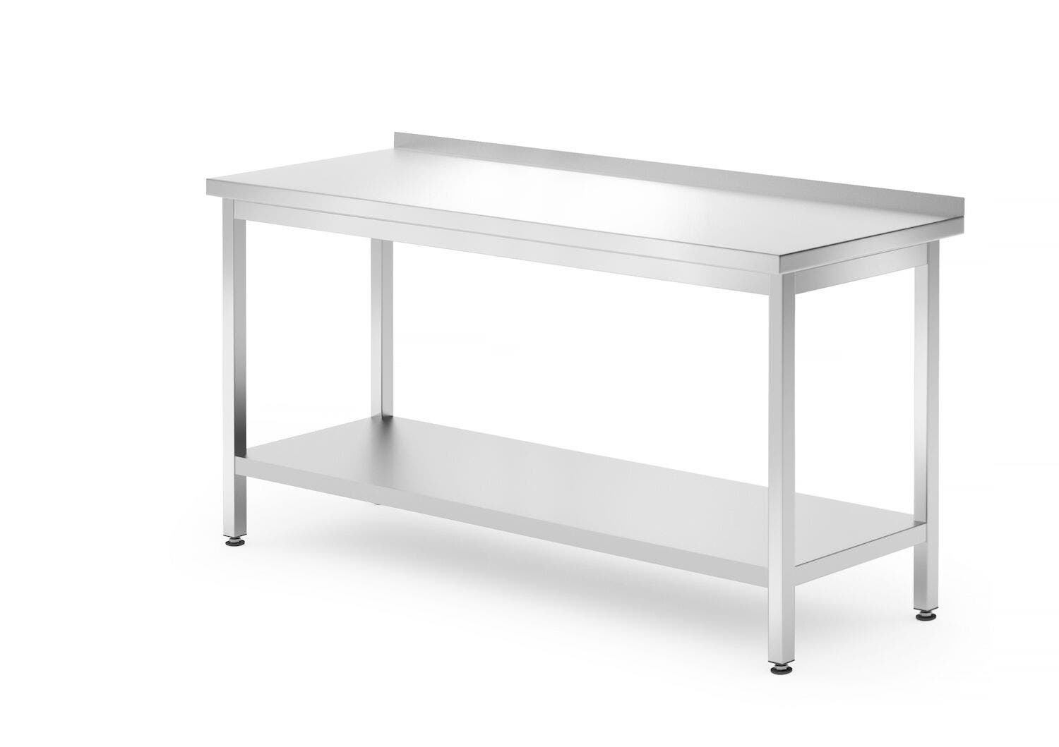 Stół przyścienny z półką - skręcany głębokość 700 mm HENDI Kitchen Line 1600x700x850 mm 1600x700x(H)850mm