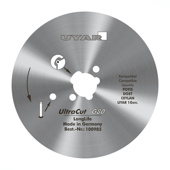 Ostrze gładkie 80mm, oryginalne, UYAR UltraCut G80 LongLife (2 gen.)