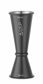 Jigger - miarka barmańska 25/50 ml BarUp czarny 45x(H)110mm