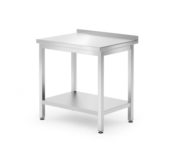 Stół przyścienny z półką - skręcany głębokość 600 mm HENDI Budget Line 800x600x(H)850mm