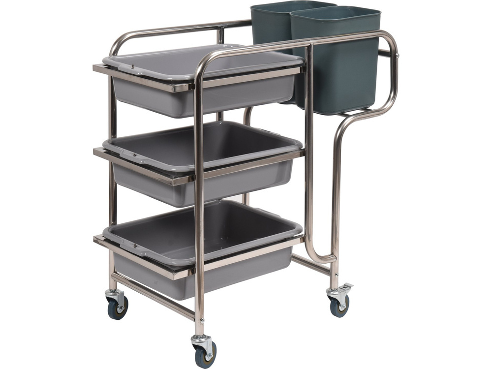 WÓZEK KELNERSKI 3-PÓŁKOWY Z 5 POJEMNIKAMI YATO