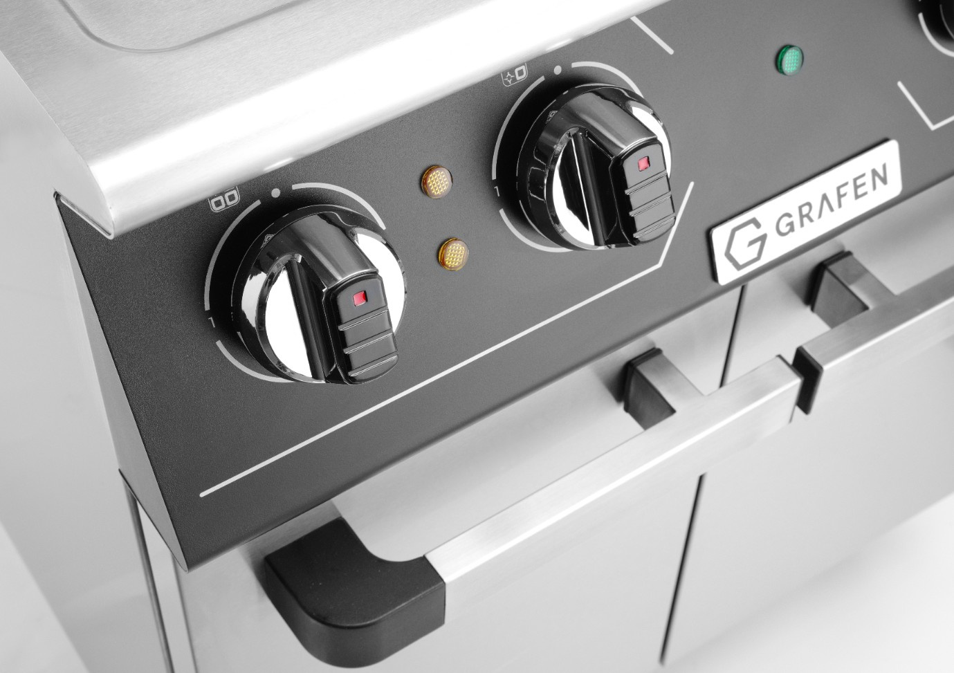 Kuchnia elektryczna gastronomiczna 4 pola okrągłe z szafką | GRAFEN | Linia PERFECTA GREC4C