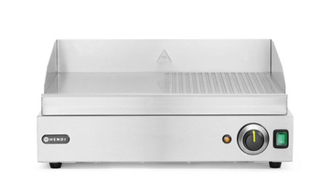 Płyta grillowa w połowie żebrowana HENDI Profi Line 1/2 gładka 1/2 ryflowana 230V/2400W 550x435x(H)245mm