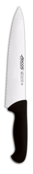 Nóż szefa kuchni ząbkowany seria 2900 Arcos czarny (L)386mm