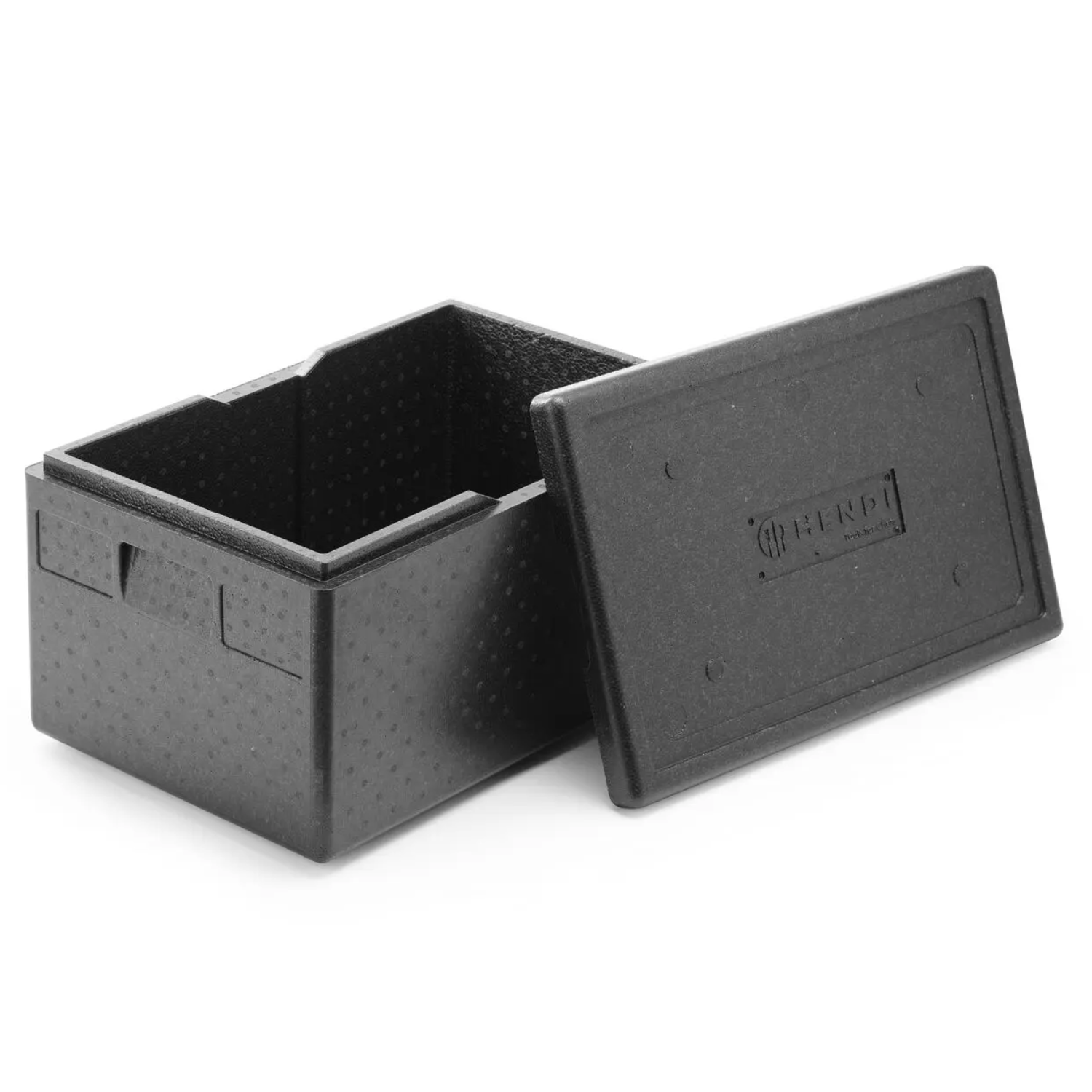 Pojemnik termoizolacyjny z piocelanu HENDI Kitchen Line GN 1/1 40L czarny 600x400x(H)283mm