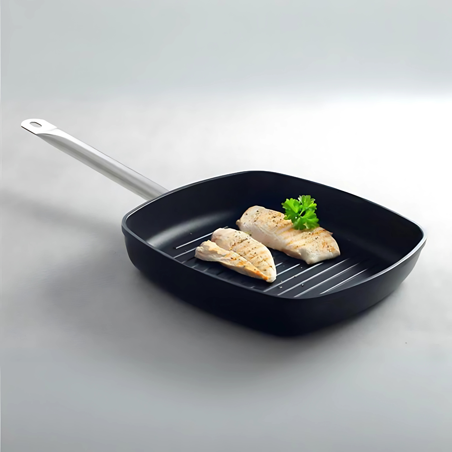 Patelnia do grillowania Titanium Professional ryflowana HENDI 550x290x(H)55mm