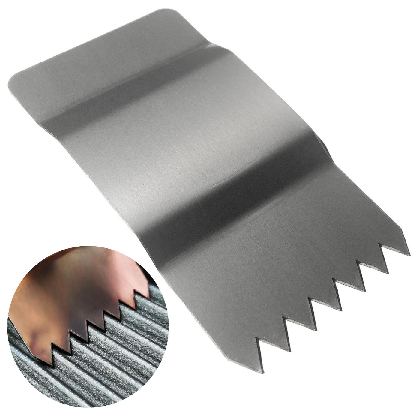 Skrobak do grilla kontaktowego do Potisa, twarda stal, 56x103mm, INOX, AMG Gastro