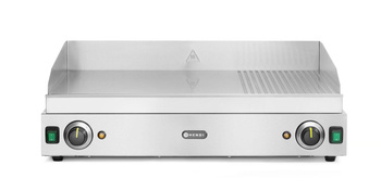 Płyta grillowa w ⅓ żebrowana HENDI Profi Line 2/3 gładka 1/3 ryflowana 230V/3500W 720x550x(H)245mm