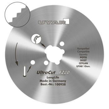 Ostrze drobno ząbkowane 80mm, oryginalne, UYAR UltraCut FZ80 LongLife (2 gen.)