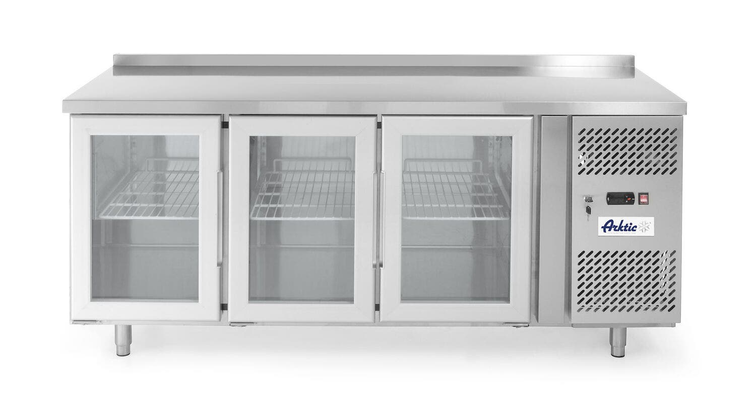 Stół chłodniczy 3-drzwiowy przeszklony z agregatem bocznym Arktic 420L 230V/400W 1795x700x(H)850mm