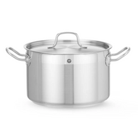 Garnek średni z pokrywką HENDI Profi Line 7L 240x(H)150mm