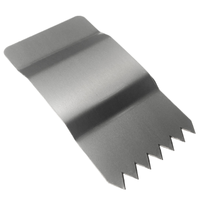 Skrobak do kontakt grilla, ryflowana płyta grillowa do Potisa, twarda stal, 56x103mm, INOX, AMG Gastro