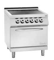 Kuchnia elektryczna 4-palnikowa ceramiczna z piekarnikiem 2/1GN Bartscher