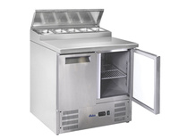 Stół chłodniczy 2-drzwiowy z nadstawą Arktic 900x695x(H)955mm