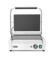 Grill kontaktowy Panini HENDI góra ryflowana dół gładki 230V/2200W 430x370x(H)210mm