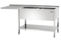 Stół ze zlewem 2-komorowy z ociekaczem prawy 1800x700mm Bartscher